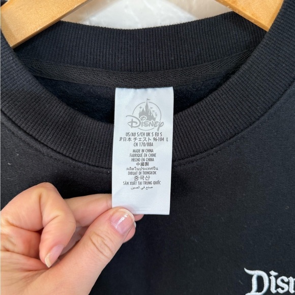 Walt Disney World Unisex Size Small Mickey Mouse Black Long Sleeve Pullover - Picture 6 of 8